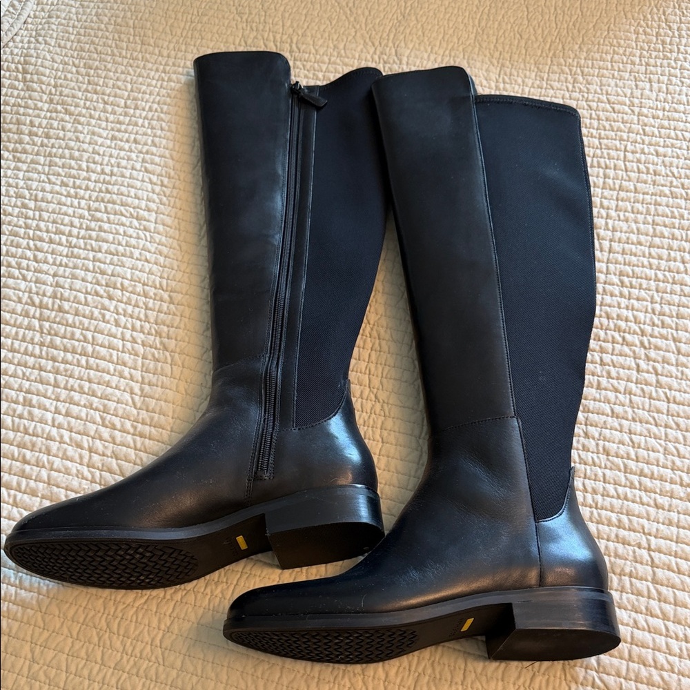 Cole Haan Black Over-the-Knee Leather Boots